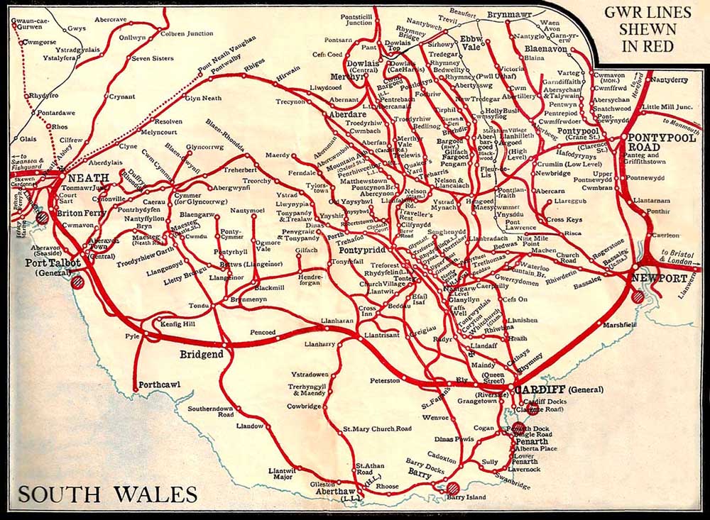 south wales railways map